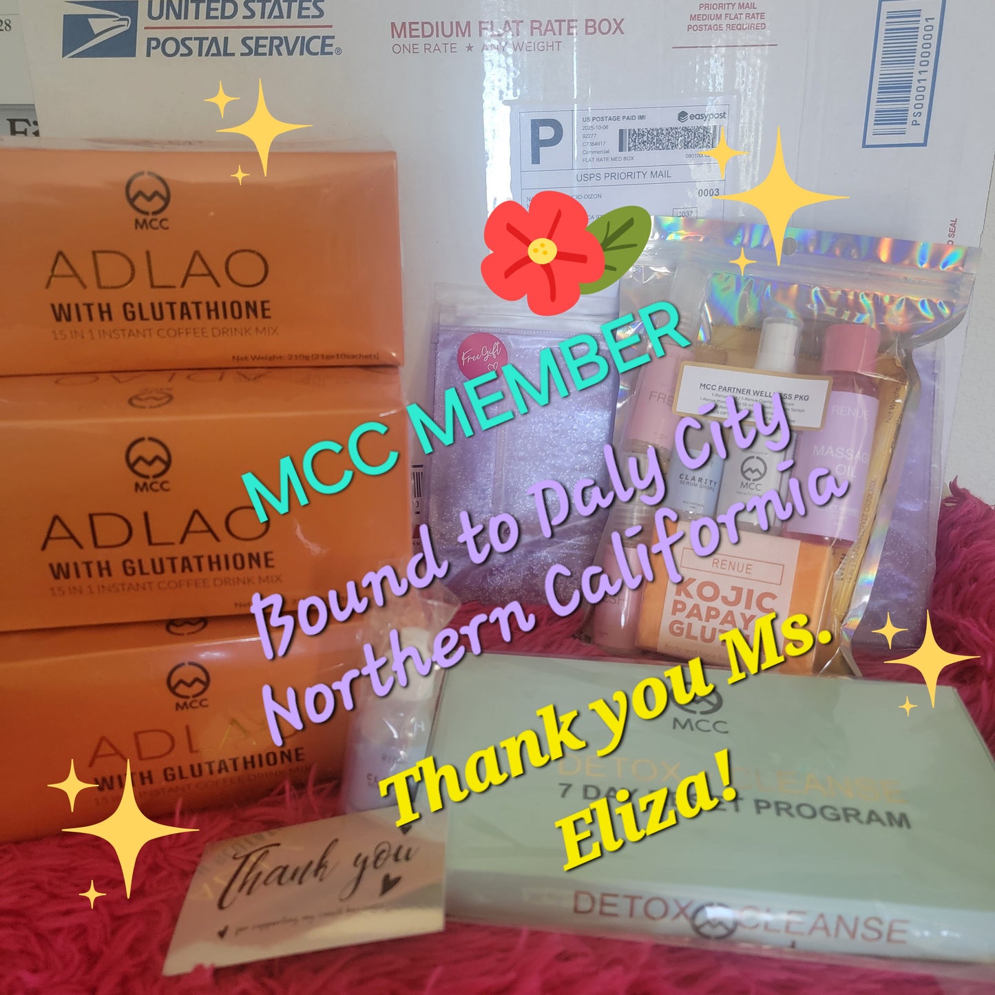 Bound to DALY CITY, California (Northern) USA