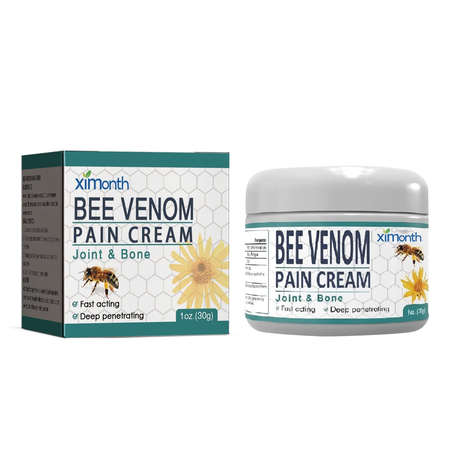 Ximonth Bee Venom Joint Cream, Relieves Hands Legs Bones Knees Lumbar Spine Sedentary Joint Pain Body Care Cream