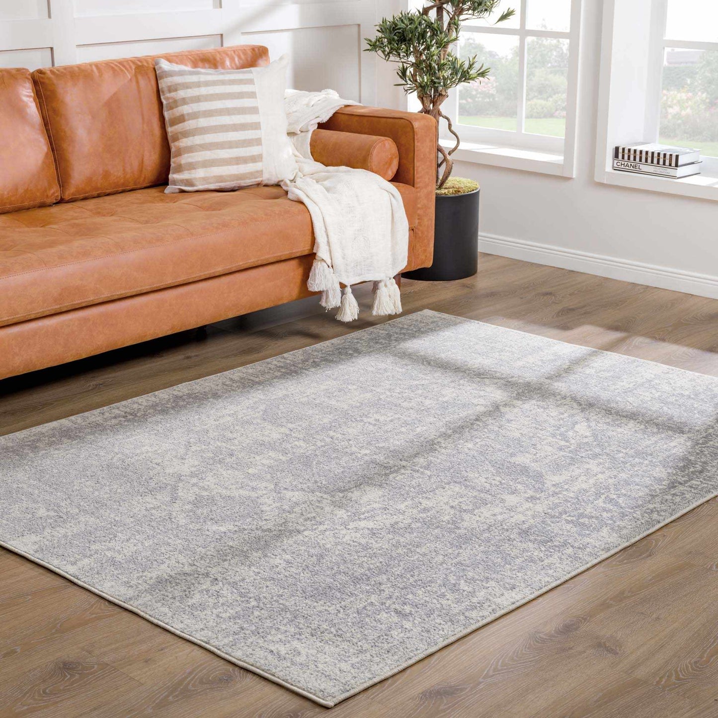 Peeta Gray Medallion Area Rug