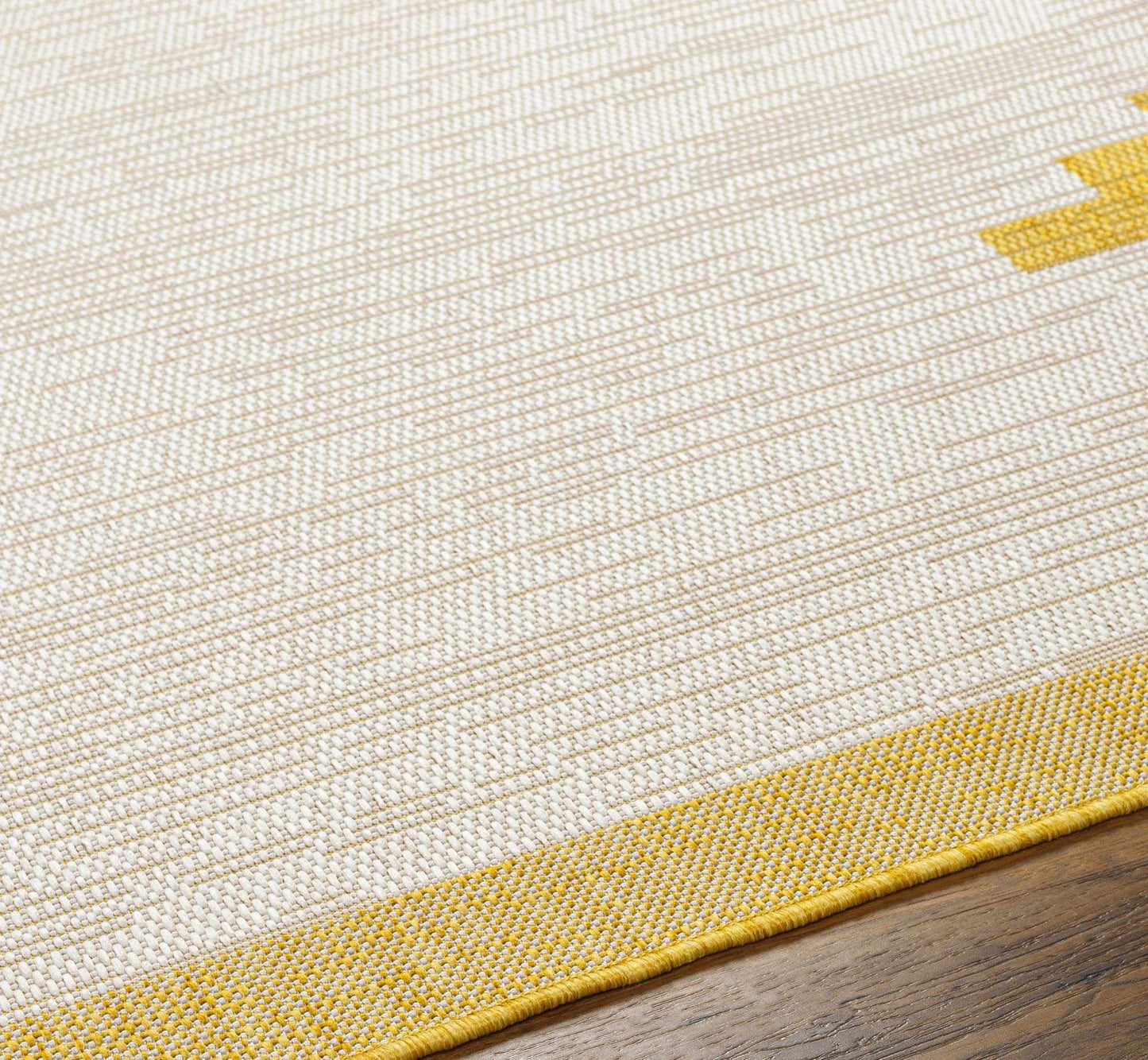 Djugun Metallic-Gold Indoor & Outdoor Rug