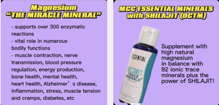 MCC Essential DCTM (Doc Chanie's Trace Minerals) with Shilajit- 20ml -- 60ml --100ml --LIMITED STOCK!