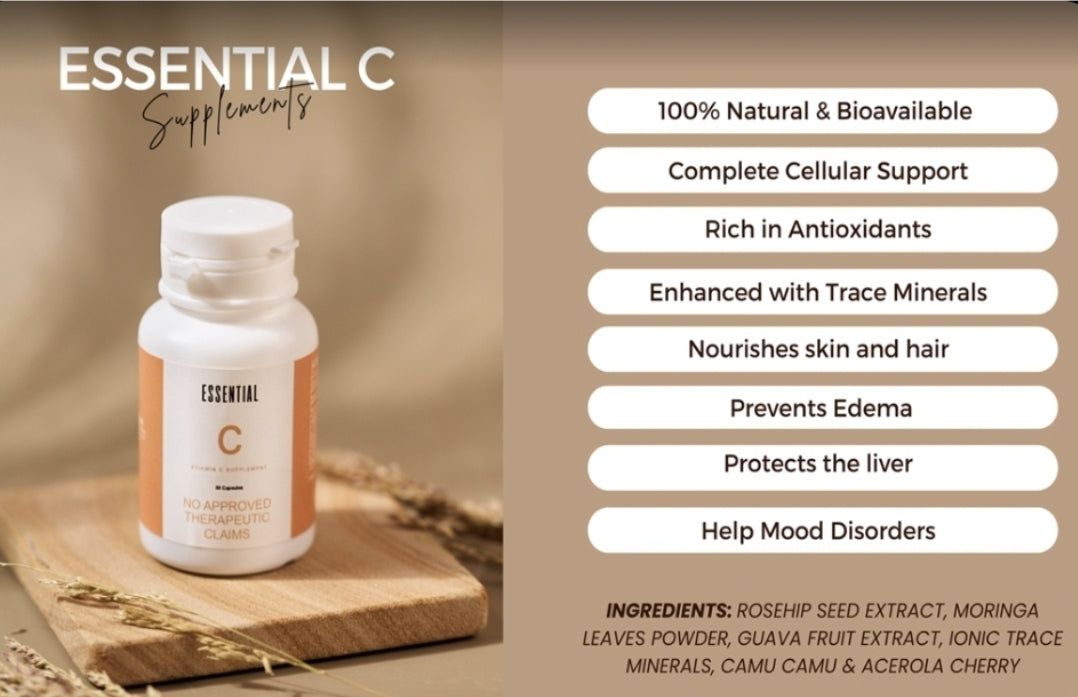 MCC Essential C Natural Supplement- 30 caps & 60 caps--LIMITED STOCK!