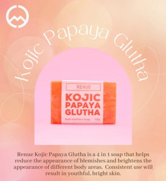 MCC Renue Kojic Papaya Glutha Body & Face Soap-- LIMITED STOCK!