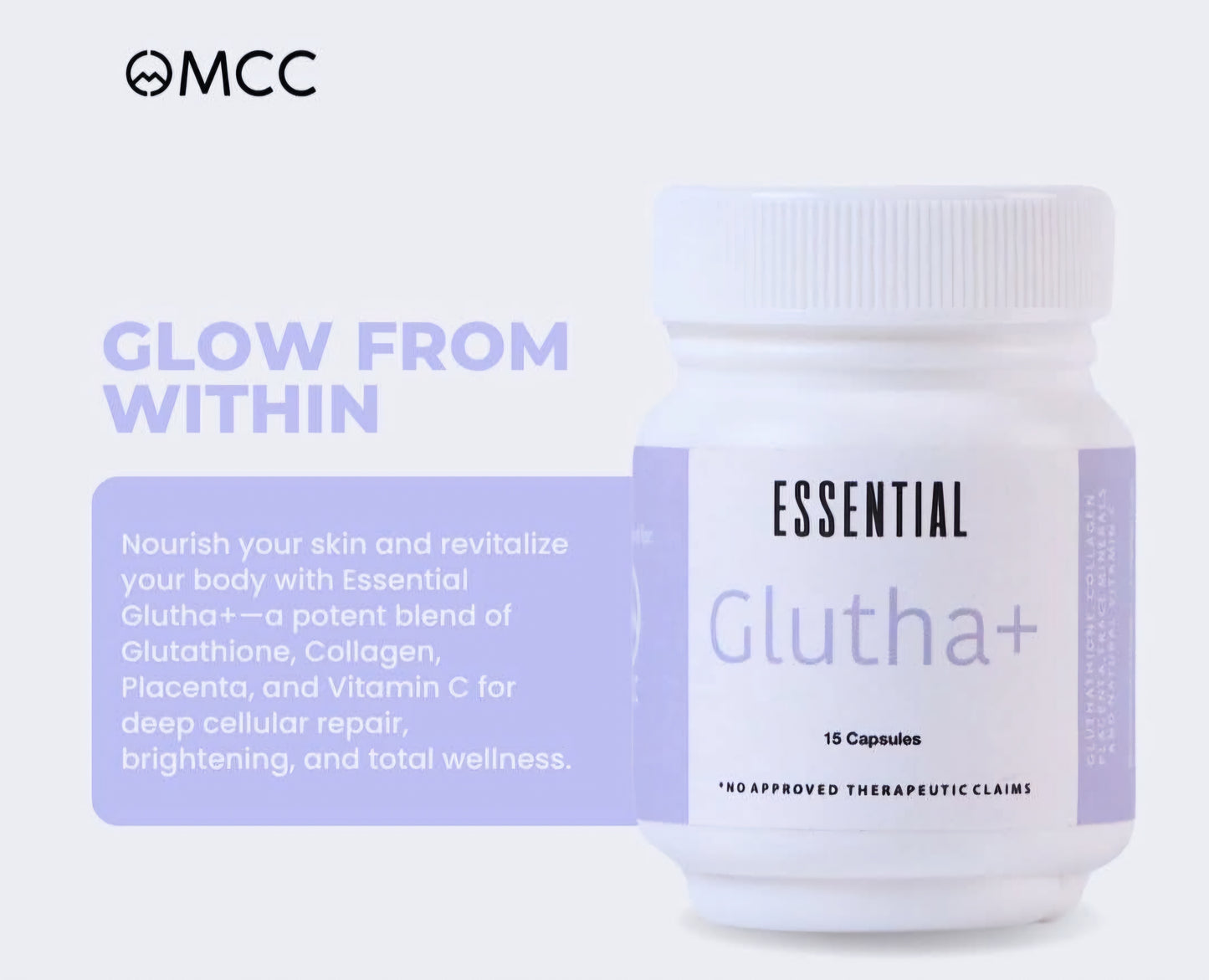 MCC Essential Glutha+ (15 Capsules)-SALE ENDS ON 12/31/25-READY YO SHIP!