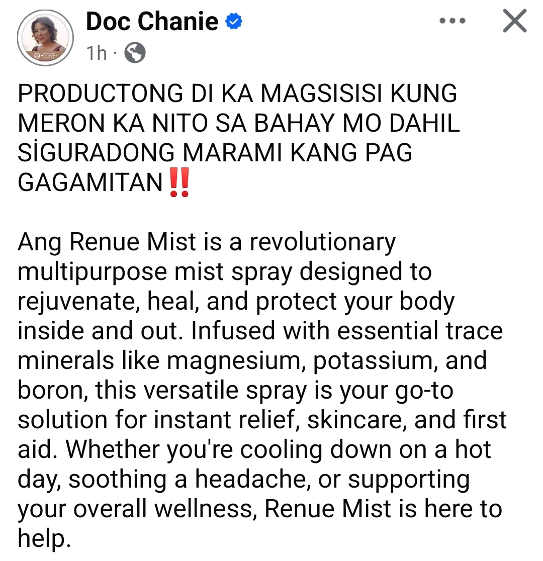 MCC Renue Mist Spray-READY TO SHIP!