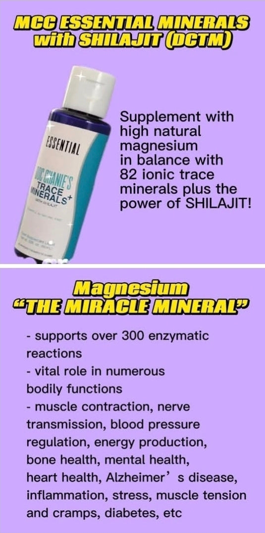 Best Seller! MCC Essential DCTM (Doc Chanie's Trace Minerals) with Shilajit- 100ml-$154 Minus Your Discount-SALE ENDS 5/30/26---READY TO SHIP!