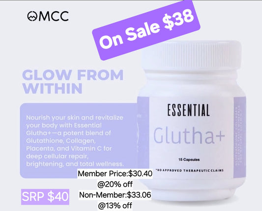 MCC Essential Glutha+ (15 Capsules)-SALE ENDS ON 03/30/26-READY TO SHIP!
