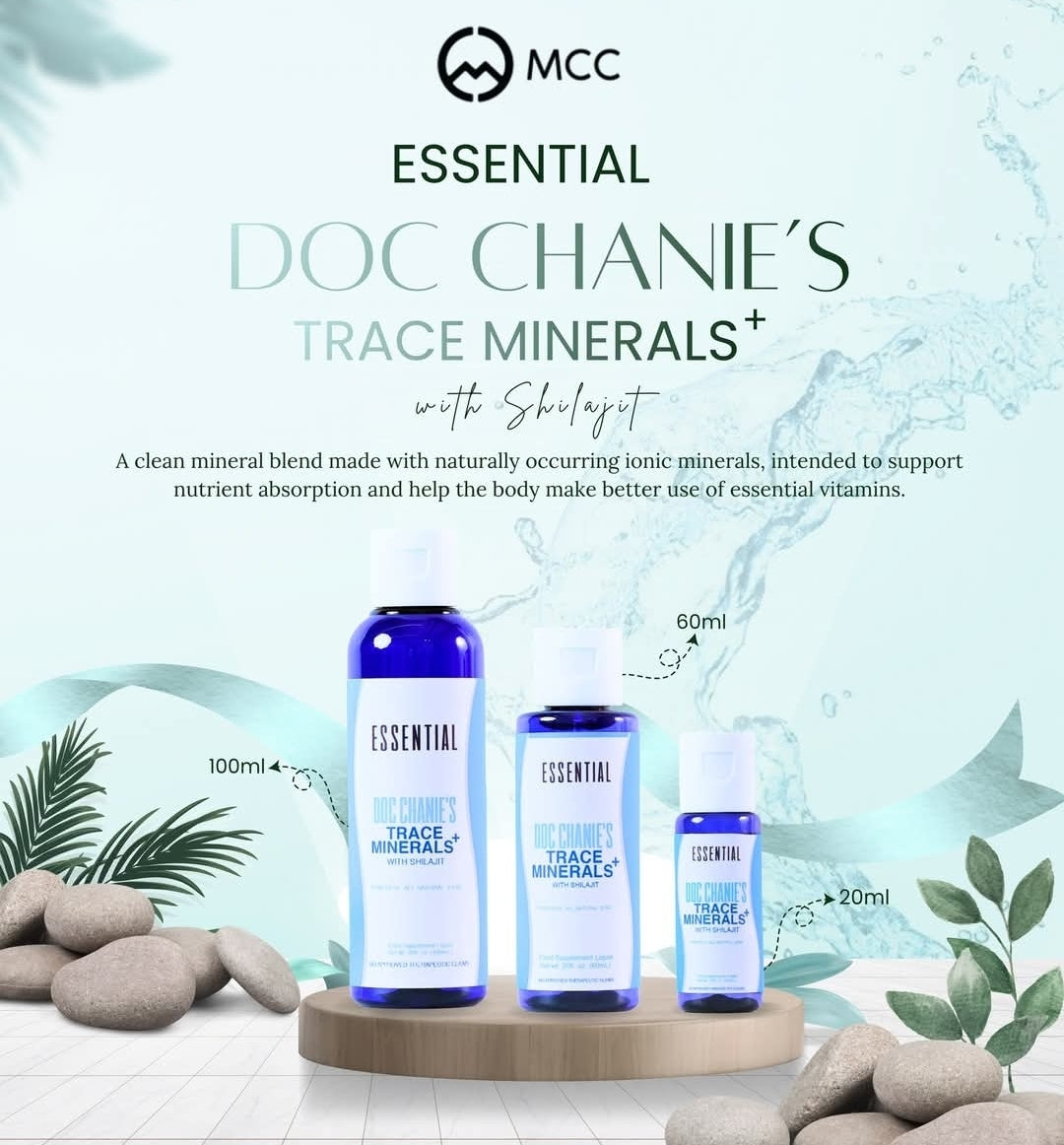 Best Seller! MCC Essential DCTM (Doc Chanie's Trace Minerals) with Shilajit- 20ml-ON SALE-READY TO SHIP!